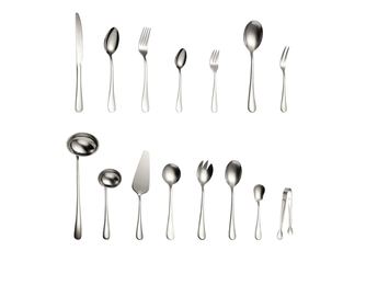 Set tacamuri din inox, 72 piese cu diplomat, TRENDY’S, crom