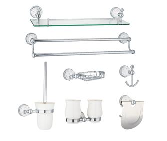 Set sapte piese accesorii baie wite-chrom TRENDY'S