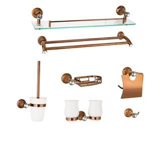 Set sapte piese accesorii baie TRENDY'S,rose-gold