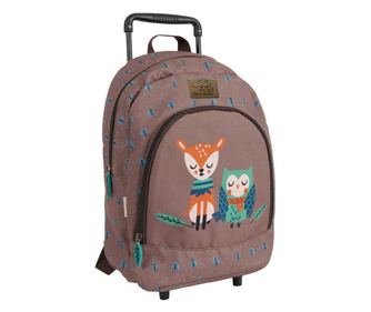 Troller táska, Perletti, Owl & Deer modell, 40 cm, Cool Kids kollekció