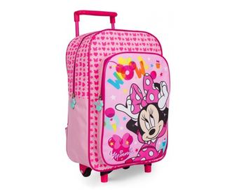 Ghiozdan troller, Perletti, model Minnie Mouse, 36 cm, colecția Minnie