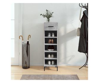 Ciptart, szrke beton, 30x35x105 cm, kompozit fa