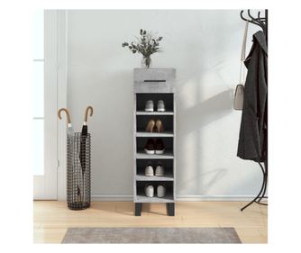 Έπιπλο παπουτσιών, γκρι σκυροδέματος, 30x35x105 εκ., σύνθετο ξύλο