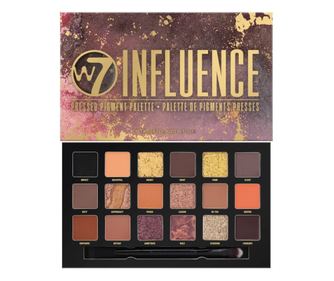 Paleta senčil za oči, W7, Influence Pigment, 18 barv, 18 g