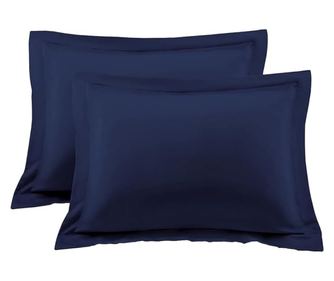 Комплект 2 калъфки за възглавница Kotonia Home Damask Satin DeLux - 100% памук, 70x70 см, тъмносин