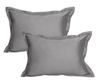 Комплект 2 калъфки за възглавница Kotonia Home Damask Satin DeLux - 100% памук, 50x70 см, темно сиво