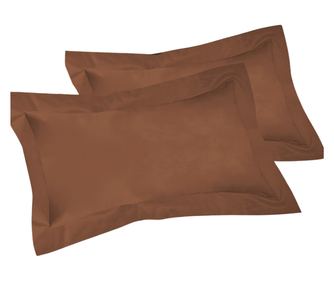 Комплект 2 калъфки за възглавница Kotonia Home Damask Satin DeLux - 100% памук, 50x70 см, Шоколад