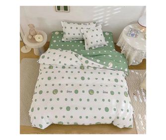 Posteljina sa dva lica s gumicom (za krevet „za osobu i pol) MarketVarna, 4 djela - Model V10113