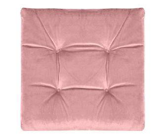 Perna roz pentru scaun, imitatie catifea, patrata, 38x38x4