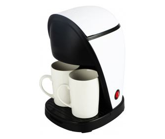 Aparat de cafea Rosberg R51170E, 450W, 250ml, 2 cesti, Filtru permanent, Alb
