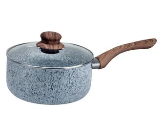 Fazék fedővel Oliver Voltz Siena OV51321J18, 18 cm, 2L, Márvány bevonat, Indukciós, Szürke