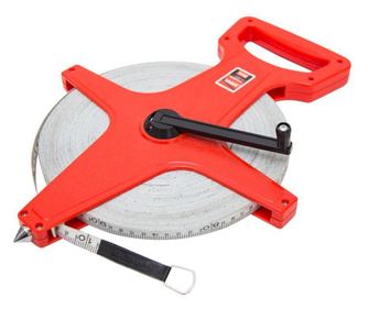Ruleta banda fibra, 100 m, cu maner, Beorol
