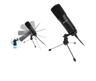 Namizni mikrofon za pretakanje USB črn Sandberg 126-09