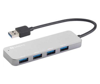Hub USB 3.0 Sandberg 333-88 Saver 4 vrata srebrna