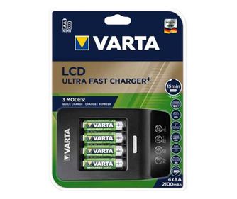 Φορτιστής Varta Ultra Fast Charger+ 57685 NiMH AAA AA + 4 επαναφορτιζόμενες μπαταρίες AA 2100mAh