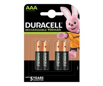 Komplet baterij DURACELL NiMH AAA R3 1.2V 900mAh 4kos