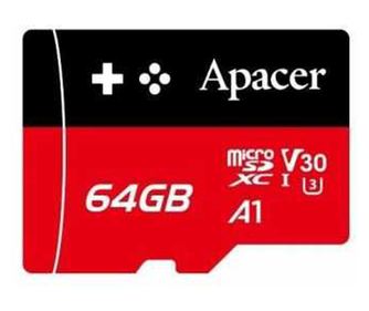 Κάρτα microSDXC UHS-I U3 V30 A1 Gaming Apacer 64GB R100 AP64GMCSX10U7-RAGC