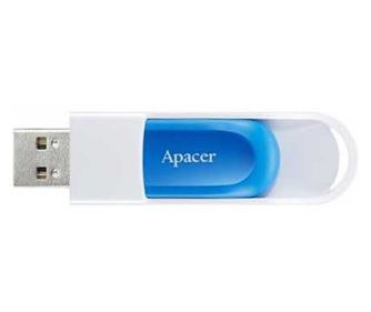 Μνήμη flash USB 2.0 8GB ανασυρόμενη Apacer μπλε AH23ABE