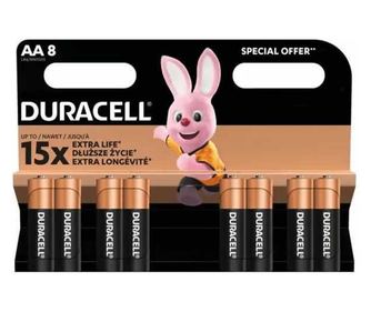 Set 8 alkalnih baterij Duracell Basic R6 AA 8 kos/blister