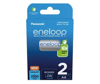 Panasonic Eneloop komplet akumulatorjev Ni-MH AA R6 2000mA 2100 ciklov 2kos BK-3MCDE/2BE 5410853064176