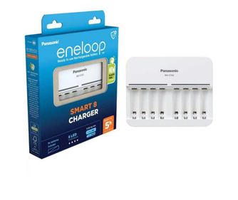 Polnilec Eneloop pro Panasonic SMART 8 CHARGER 8x AA R6 ali 8x AAA R3 NiMH BQ-CC63E