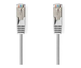 SFTP omrežni kabel Cat6a 1m siv RJ45 moški - RJ45 moški dvojno zaščiten Nedis