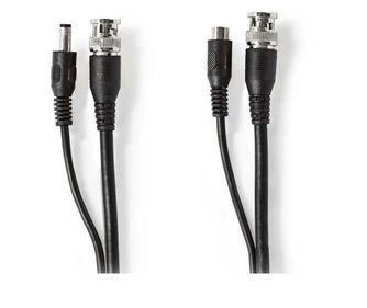 Varnostni koaksialni kabel CCTV RG59 20m BNC 2.1x5.5mm Nedis