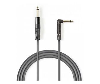 Stereo avdio kabel Jack 6,35 mm moški - moški kotni 1,5 m siva Nedis