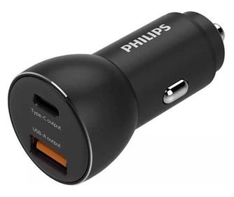 Φορτιστής αυτοκινήτου USB-A ΚΑΙ USB TYPE C 36W 12–24VDC PHILIPS DLP2521