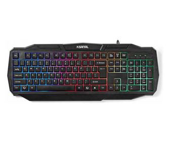 Gaming tipkovnica z žico USB 2.0 US International črna Nedis