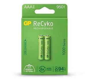 Set akumulatorjev R3 AAA NiMH 950mAh 2 kosa GP ReCkyo GP100AAAHCE-2EB2