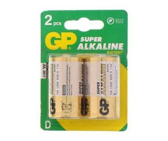 Alkalne baterije R20 D 2kos blister Super GP