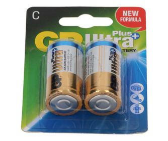 Set alkalnih baterij UltraPlus GP R14 C 2kos/blister