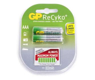 Set akumulatorjev AAA R3 NiMH ReCyko 850mAh 2kos/blister GP