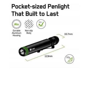 LED pisalo svetilka GP GPCP21BE-2FB1 20lm 20m 1x AAA aluminij