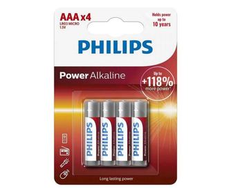 Baterije POWER alkalne AAA LR3 blister 4kos PHILIPS