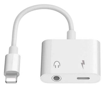 Καλώδιο προσαρμογέα smartphone iPhone lightning - AUX Jack 3.5 mm + lightning για φόρτιση PMMA9826 PLATINET