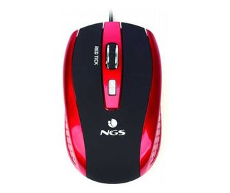 Optična miška 800/1600dpi USB rdeča/črna NGS
