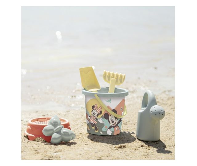 Set jucarii nisip Smoby - Disney Mickey si Minnie Mouse, galetusa cu accesorii