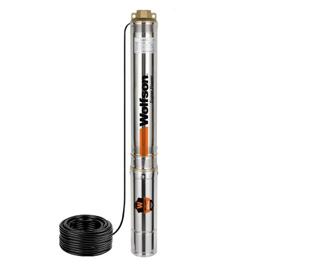 Pompa submersibila apa curata 1100W, WOLFSON® PM-1500-8, 8 turbine, cablu 25m, 6600L/h, inaltime max pompare 58m, diametru 100mm