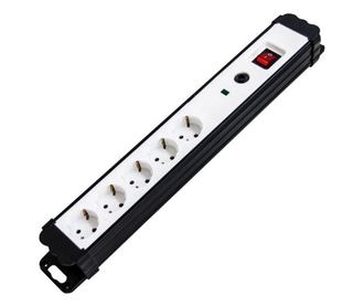 Elektromos hosszabbító kapcsolóval, túlfeszültség- és gyermekvédelemmel, 5 aljzattal, 1,4 m