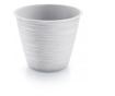 Dekoratív virágcserép, kerek, fehér, 5,1 l, 23,5x20,7 cm, Furu