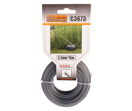Ανταλλακτικό Κορδόνι για Χορτοκοπτικό, Trimmer, DUO, 2.7 mm x 15 m, Richmann Exclusive