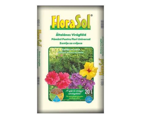 Univerzalna zemlja za rože, Florasol, za lončnice, 20 L