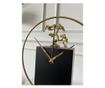 Decoratiune tip ceas Heritage, metalica, negru si auriu, 25x9x37cm