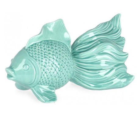 Komplet 3 turkiznih porcelanastih figuric 26,2x14,3x14,1 cm