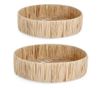 Set 2 dekorativna pladnja velike prirodne trave Bagan 30x8 cm, 37x9.5 cm