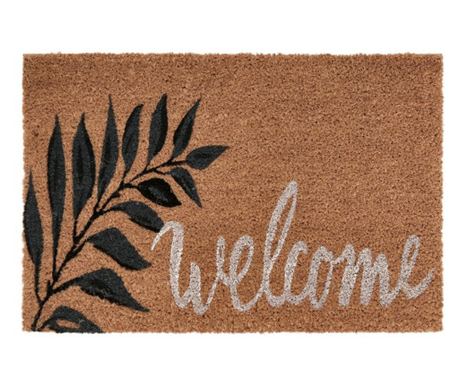 Witaj Naturalna Czarno-Biała Mata Wejściowa 40x60x1,5 cm