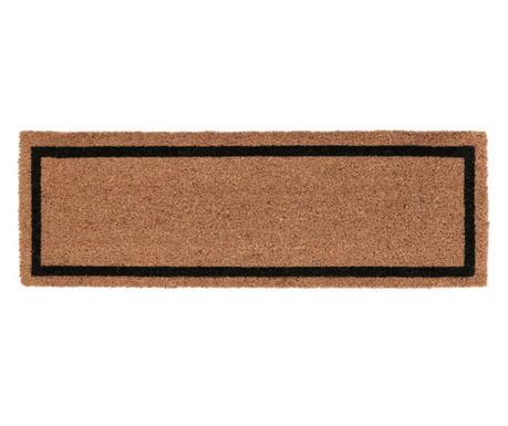 Naturalna Czarna Wycieraczka Wejściowa 25x75x1,5 cm