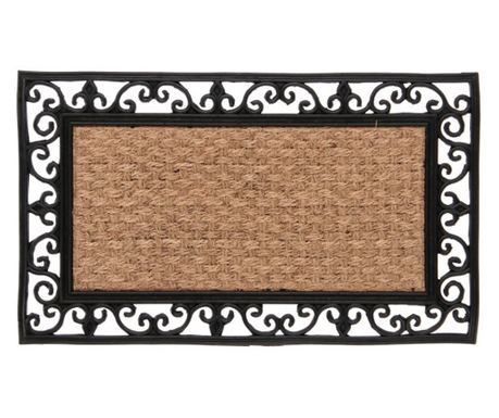 Wycieraczka z naturalnego kokosa czarna 45x75x0,8 cm